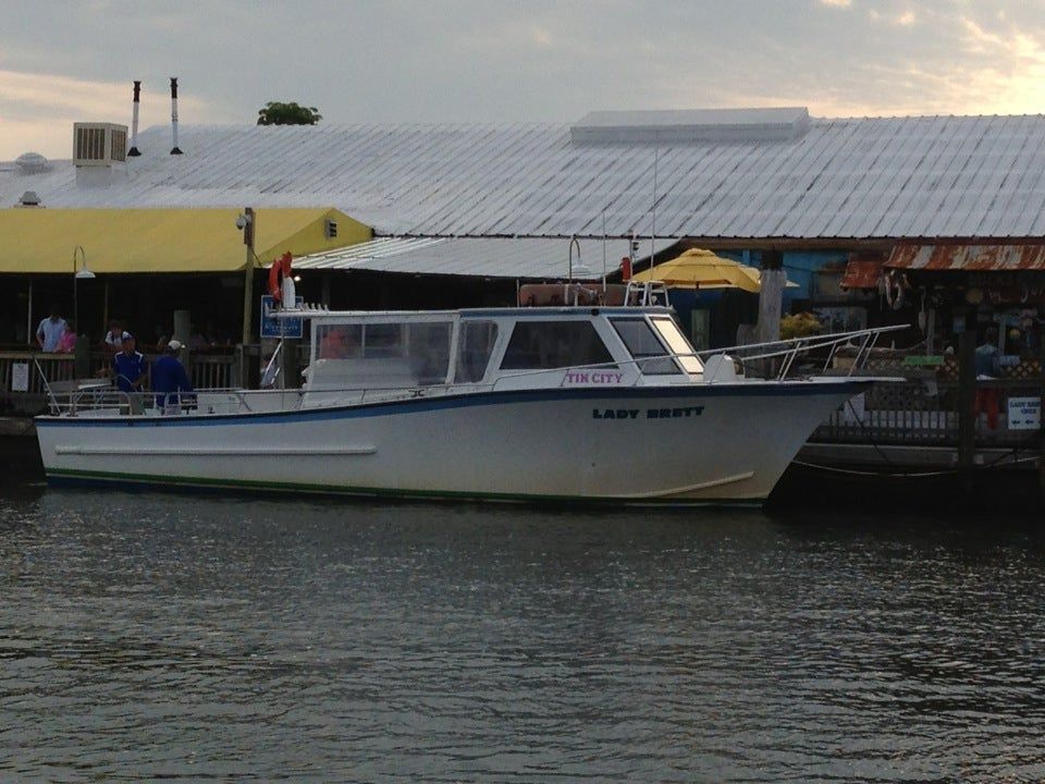 A boat tied up at the dock